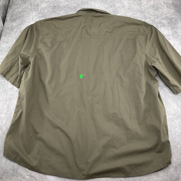 Southpole Shirt Men 6XB Green Camp Casual Zip Streetwear Short Sleeve Flaws - Picture 10 of 12